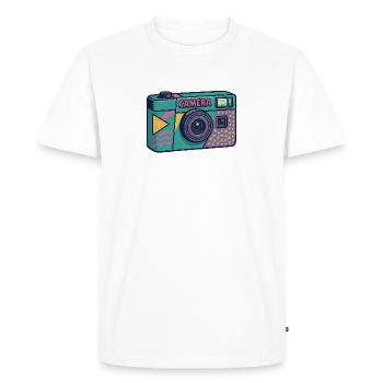 Appareil photo rétro millénaire - T-shirt Premium bio Homme - blanc - Devant - Nico (187cm)