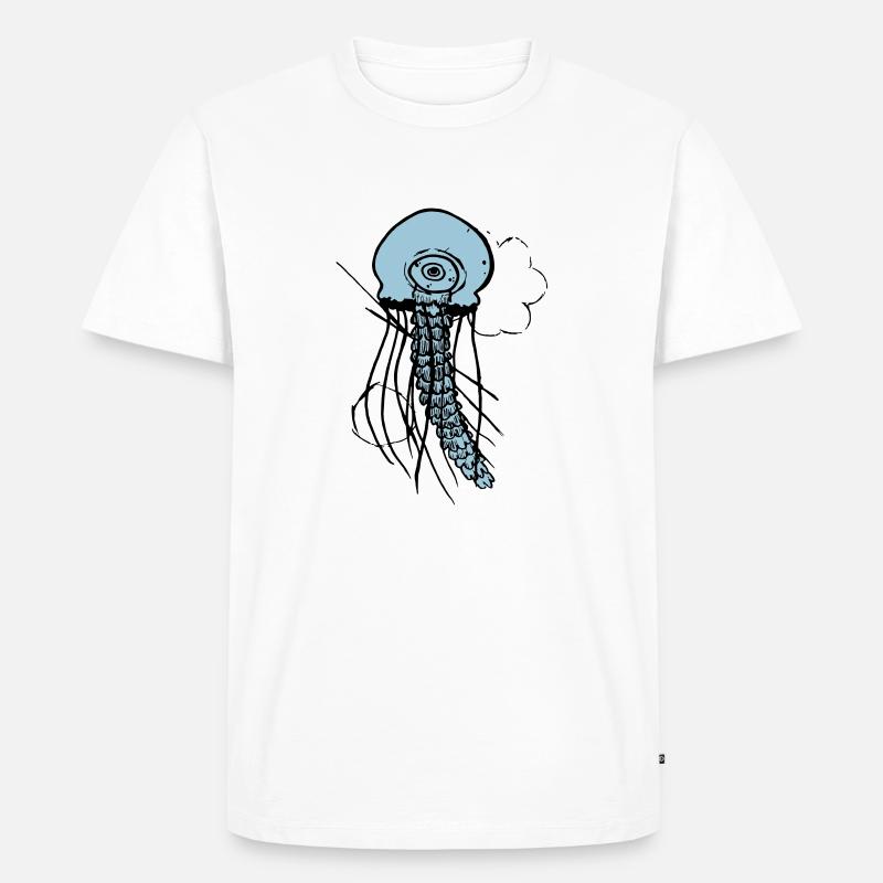 méduse - T-shirt Premium bio Homme - blanc