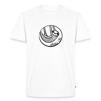 Hangon - T-shirt Premium bio Homme - blanc - Devant - Nico (187cm)