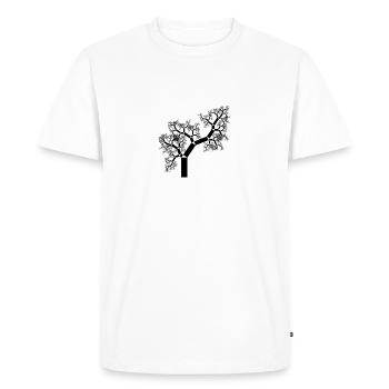 Arbre de Pythagore - fractale - T-shirt Premium bio Homme - blanc - Devant - Nico (187cm)