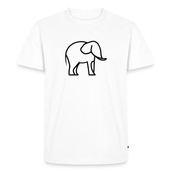 elephant - Men's Premium Organic T-Shirt - white - Front - Nico (187cm)
