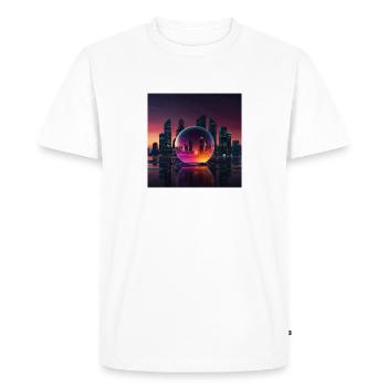 ville moderne - Two Spirals - T-shirt Premium bio Homme - blanc - Devant - Nico (187cm)