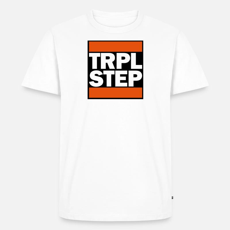 Triplestep. (dark) - Männer Premium Bio T-Shirt - Weiß