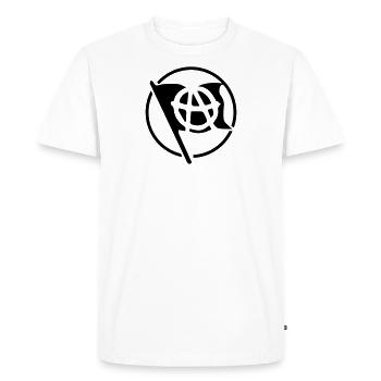 drapeau anarchie noir - T-shirt Premium bio Homme - blanc - Devant - Nico (187cm)