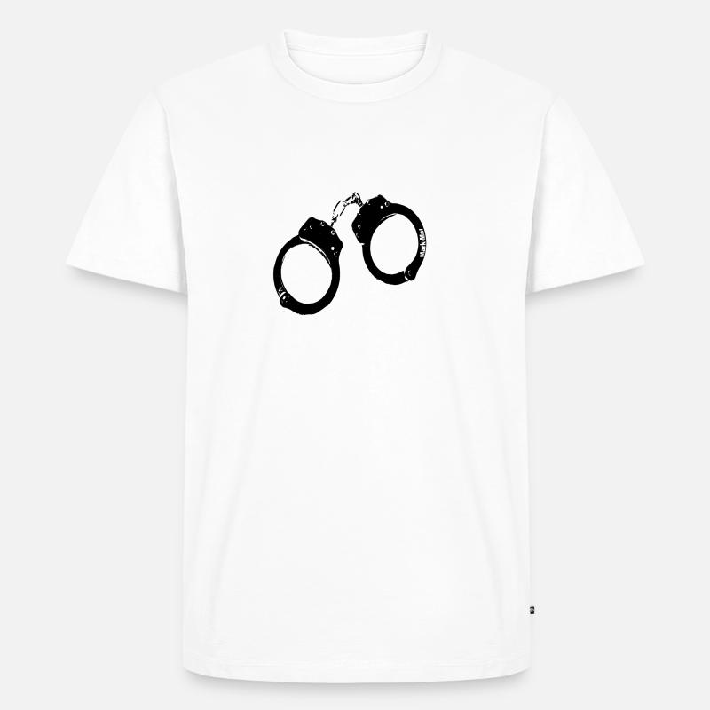 menottes - Männer Premium Bio T-Shirt - Weiß