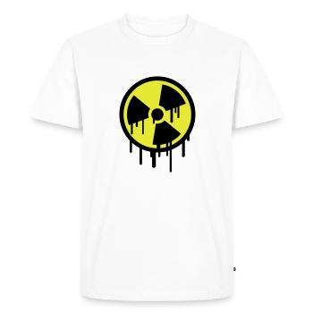 Atom Symbol Graffiti - Men's Premium Organic T-Shirt - white - Front - Nico (187cm)