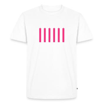 6 candles / / six / / sixth birthday / / sixth - Men's Premium Organic T-Shirt - white - Front - Nico (187cm)