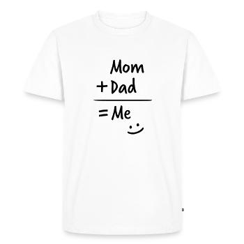 maman papa me - T-shirt Premium bio Homme - blanc - Devant - Nico (187cm)