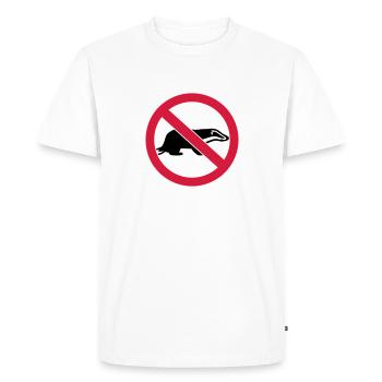 Blaireau - T-shirt Premium bio Homme - blanc - Devant - Nico (187cm)
