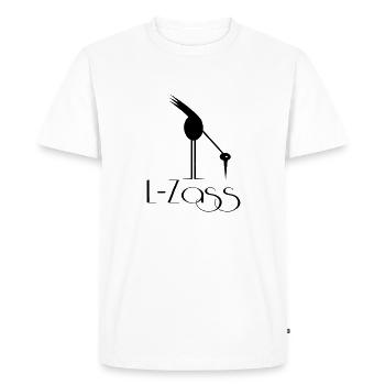 L-Zass - Men's Premium Organic T-Shirt - white - Front - Nico (187cm)