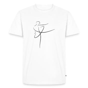 Dancer line art - Men's Premium Organic T-Shirt - white - Front - Nico (187cm)