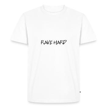 Rave - Men's Premium Organic T-Shirt - white - Front - Nico (187cm)