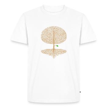 Arbre feuillu couronne forêt chêne hêtre Nature Ast Espoir - T-shirt Premium bio Homme - blanc - Devant - Nico (187cm)
