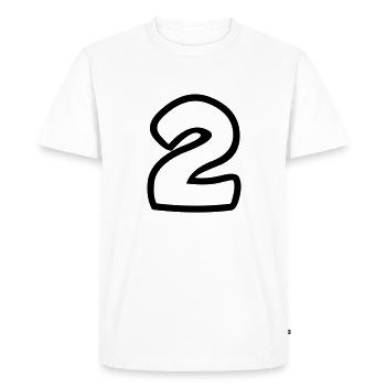 2 - T-shirt Premium bio Homme - blanc - Devant - Nico (187cm)