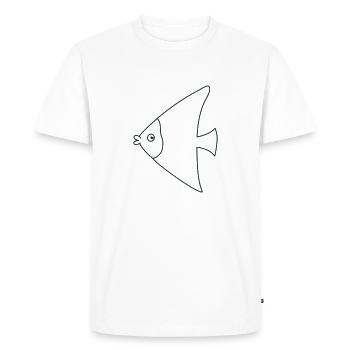 drôle de poisson ange mignon - T-shirt Premium bio Homme - blanc - Devant - Nico (187cm)