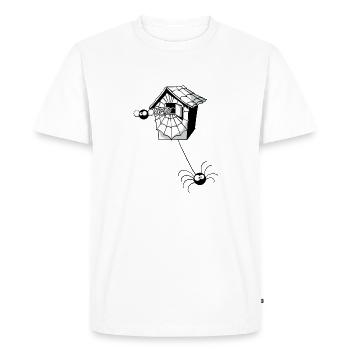 Beth the spider makes cuckoo - Men's Premium Organic T-Shirt - white - Front - Nico (187cm)
