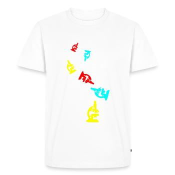 Microscope Icon Icon - Men's Premium Organic T-Shirt - white - Front - Nico (187cm)