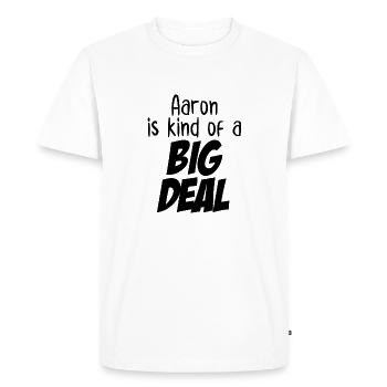 Aaron est un peu un gros problème - T-shirt Premium bio Homme - blanc - Devant - Nico (187cm)