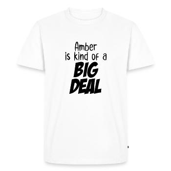 Amber est un gros problème - T-shirt Premium bio Homme - blanc - Devant - Nico (187cm)