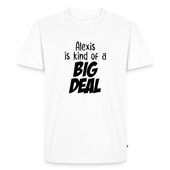 Alexis est un peu un gros problème - T-shirt Premium bio Homme - blanc - Devant - Nico (187cm)