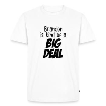Brandon est un peu un gros problème - T-shirt Premium bio Homme - blanc - Devant - Nico (187cm)