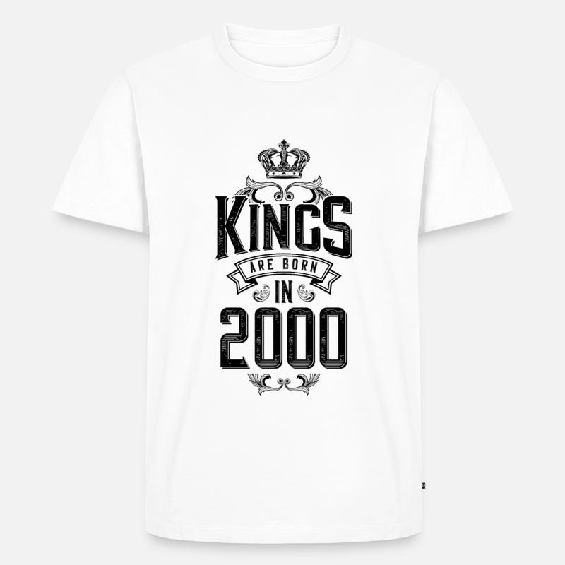kings are born 2000 - Männer Premium Bio T-Shirt - Weiß