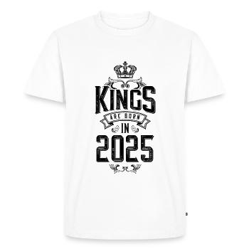 kings are born 2025 - Men's Premium Organic T-Shirt - white - Front - Nico (187cm)
