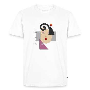 Artist - Men's Premium Organic T-Shirt - white - Front - Nico (187cm)