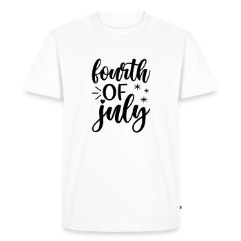9 fourth of july - Men's Premium Organic T-Shirt - white - Front - Nico (187cm)