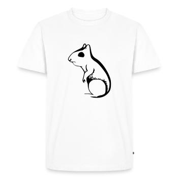 Squirrel Cute Animal Funny Animals Nature Vector 5 - Men's Premium Organic T-Shirt - white - Front - Nico (187cm)