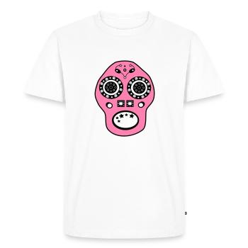 Crâne - T-shirt Premium bio Homme - blanc - Devant - Nico (187cm)