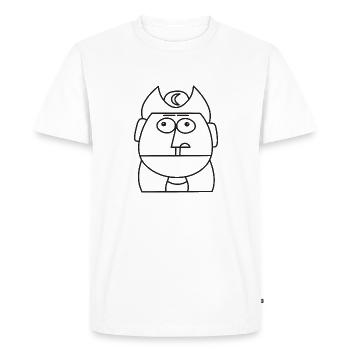 Patrouille lunaire - T-shirt Premium bio Homme - blanc - Devant - Nico (187cm)