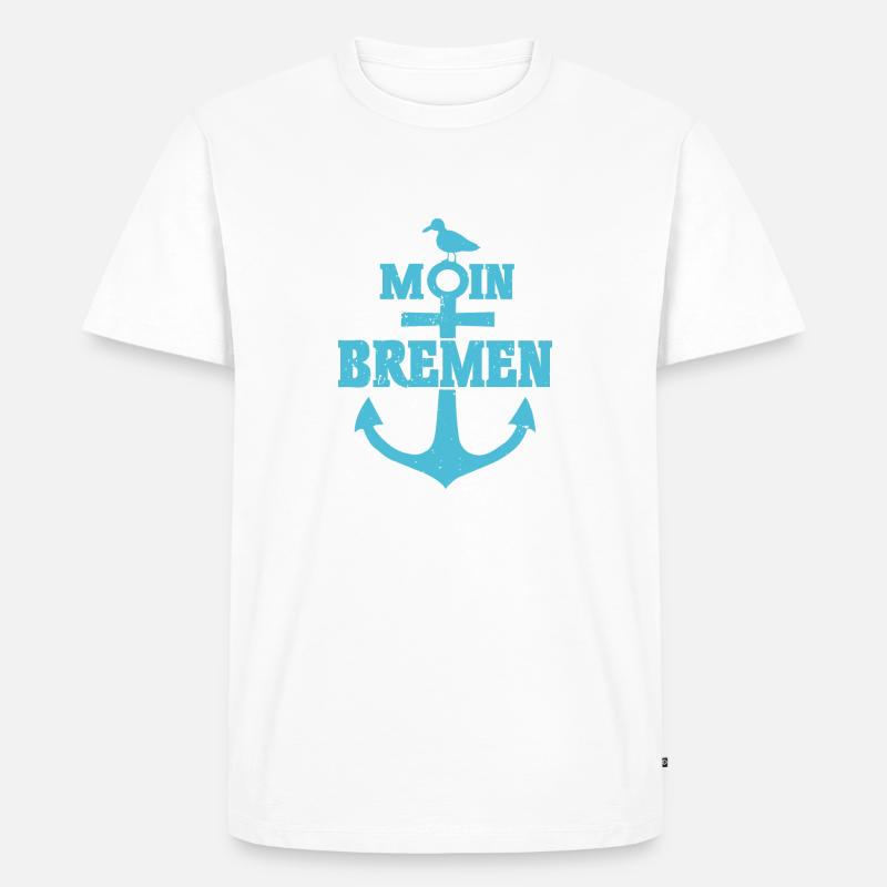 Moin Bremen - Männer Premium Bio T-Shirt - Weiß