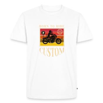 Born to ride - T-shirt Premium bio Homme - blanc - Devant - Nico (187cm)