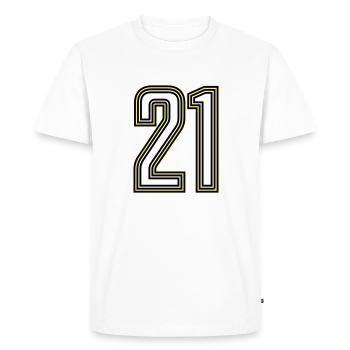 21 - T-shirt Premium bio Homme - blanc - Devant - Nico (187cm)