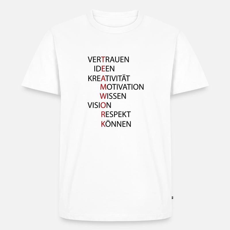 Teamwork - Männer Premium Bio T-Shirt - Weiß