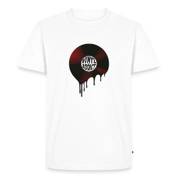 Vinyl Addict rouge fondant - T-shirt Premium bio Homme - blanc - Devant - Nico (187cm)