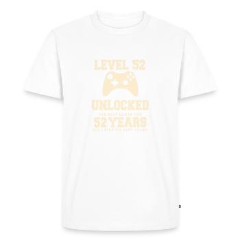 Level 52 Vintage Retro Vintage Birthday - Men's Premium Organic T-Shirt - white - Front - Nico (187cm)