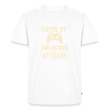Level 27 Vintage Retro Vintage Birthday - Men's Premium Organic T-Shirt - white - Front - Nico (187cm)
