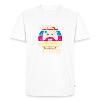 Original 2019 5 Year Old Level 5 Unlock - Men's Premium Organic T-Shirt - white - Front - Nico (187cm)