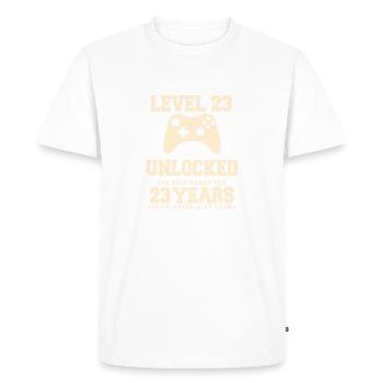 Level 23 Vintage Retro Vintage Birthday - Men's Premium Organic T-Shirt - white - Front - Nico (187cm)