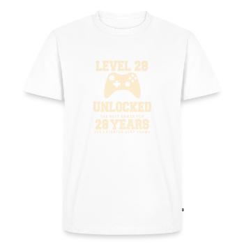 Level 28 Vintage Retro Vintage Birthday - Men's Premium Organic T-Shirt - white - Front - Nico (187cm)