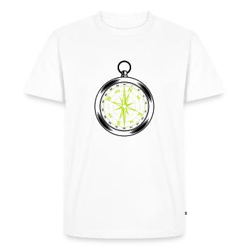 boussole - T-shirt Premium bio Homme - blanc - Devant - Nico (187cm)