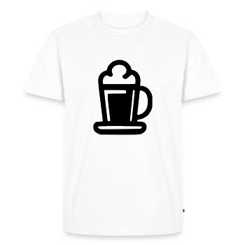 Choppe Bière - T-shirt Premium bio Homme - blanc - Devant - Nico (187cm)
