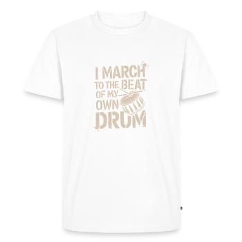 Your own musical beat - Men's Premium Organic T-Shirt - white - Front - Nico (187cm)