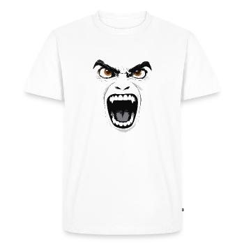 Scary Vampire Face - Men's Premium Organic T-Shirt - white - Front - Nico (187cm)