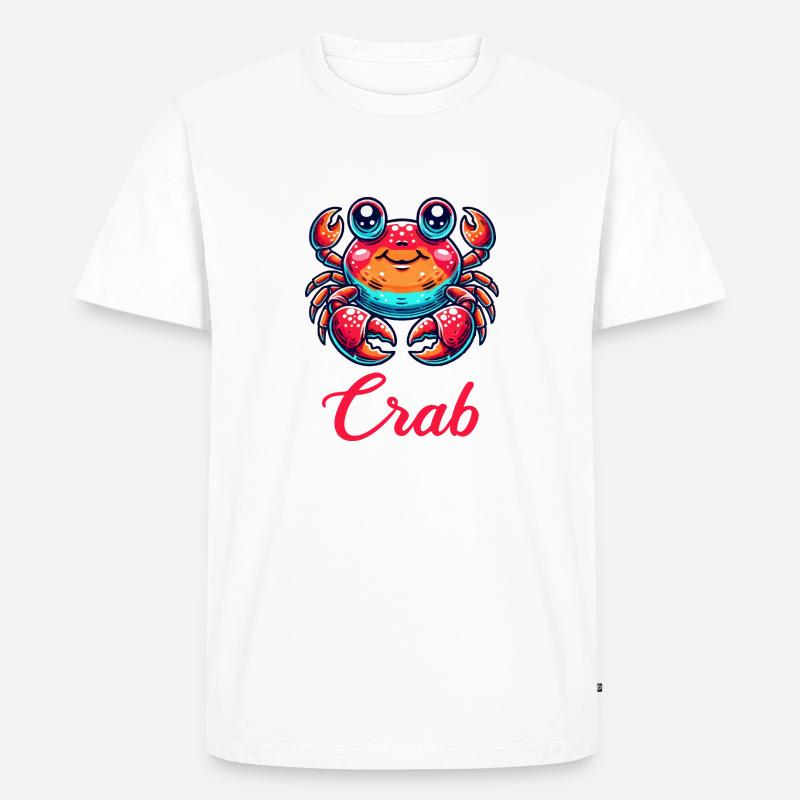 Krabbe Comic - Männer Premium Bio T-Shirt - Weiß