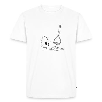 Potato mash | Mashed potatoes | Mashed potatoes - Men's Premium Organic T-Shirt - white - Front - Nico (187cm)