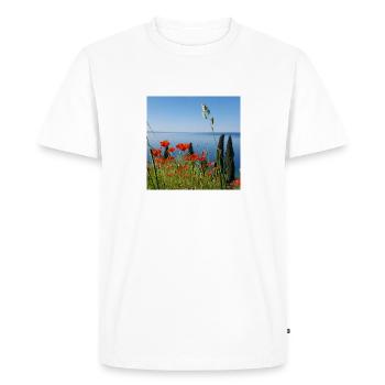 Lac de Garde - T-shirt Premium bio Homme - blanc - Devant - Nico (187cm)