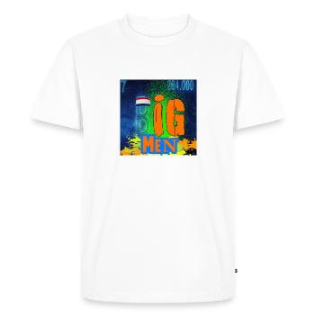 BIG MEN CHEMISTRY - Men's Premium Organic T-Shirt - white - Front - Nico (187cm)